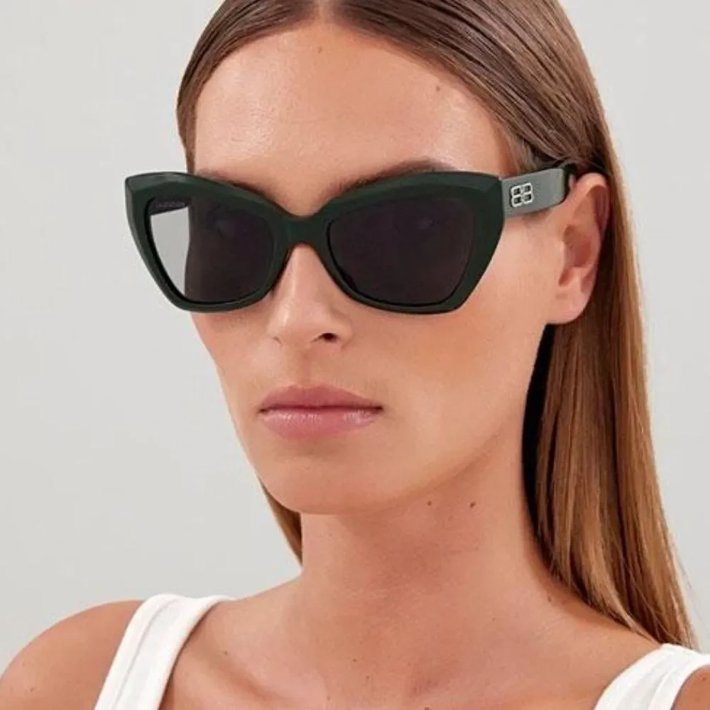 SALE! NEW Balenciaga BB0271S 004 Green Cat Eye Women Sunglasses